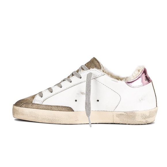 Golden Goose Superstar Shearling Sneaker White, Pink, Black NIB - Picture 11 of 13